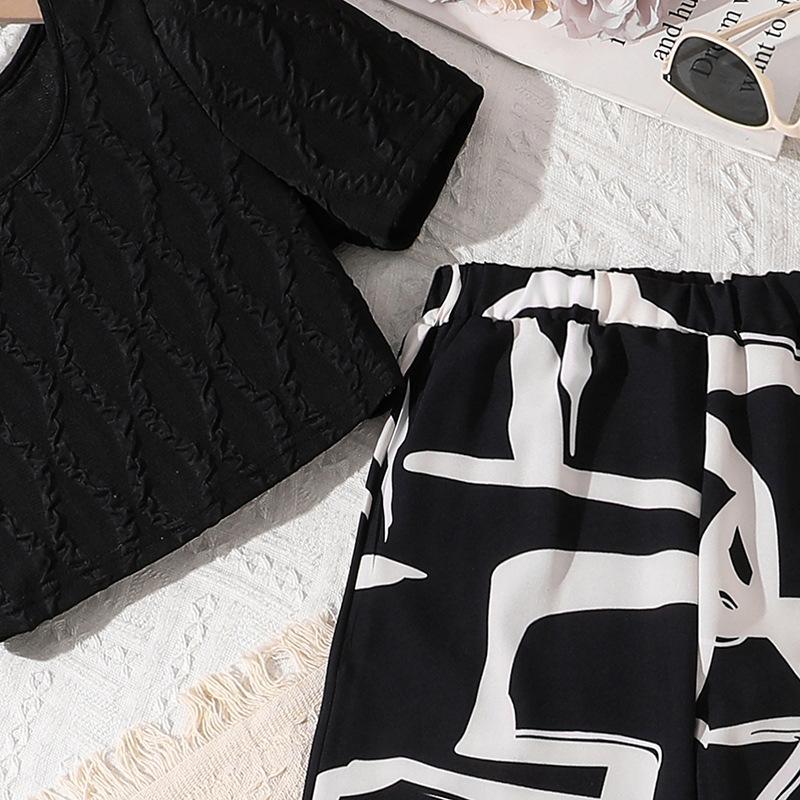 Conjunto Feminino 2 Peças - Moletom Verão | Preto Elegante