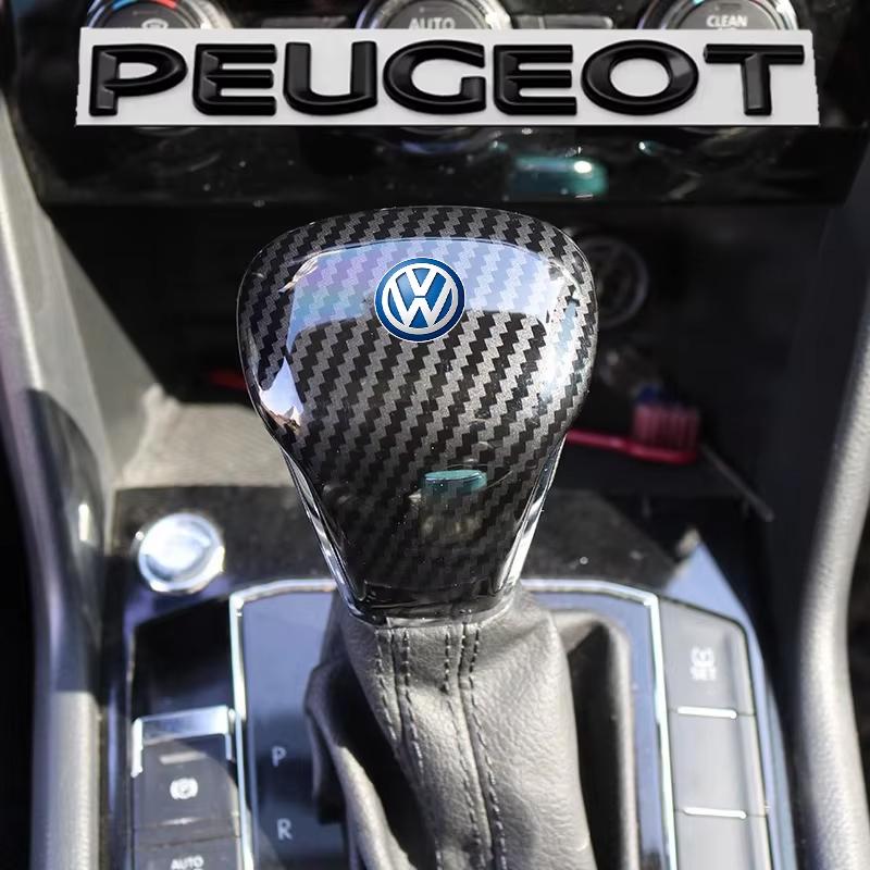 Carbon Fiber Car Gear Head Shift Knob Handle Cover Trim Sticker For VW Golf Polo GTI Tiguan R-Line Passat Santana Variant Jetta BH4
