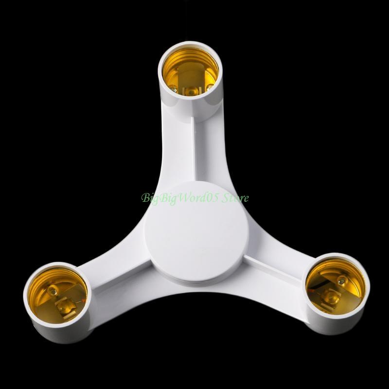 24TE E27 To Triple Lamp Holder Bulb Base Adapter Socket Converter Suitable for Light