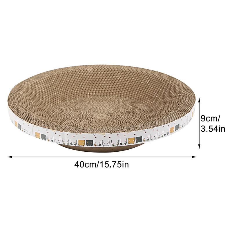 Cardboard Cat Scratcher Durable Bowl-shaped High-Density Scratch Pad for Indoor Cats Furniture Scratching Pads for Indoor Cats