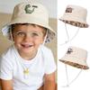 Summer Kids Bucket Hat for Girls Boys Caps Cotton Cartoon Children Panama Cap Beach Travel Kids Sun Hats 4-10Y