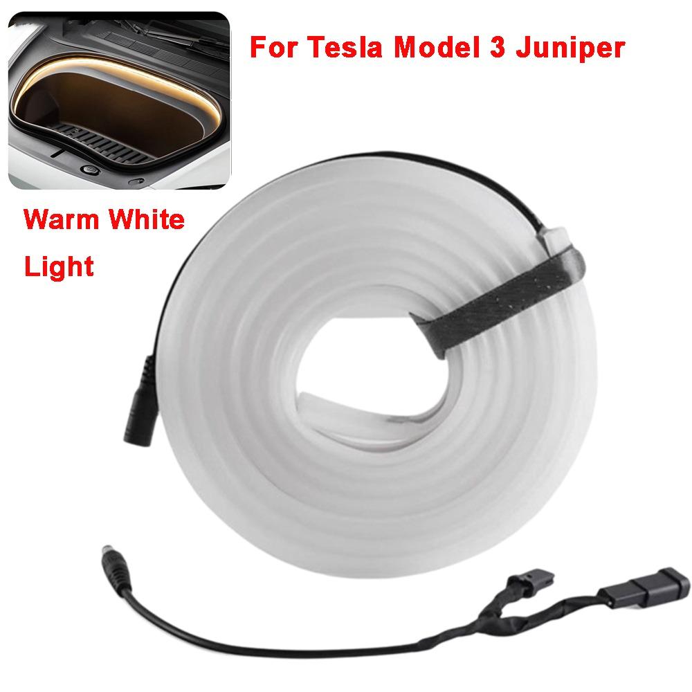 Flexible Silicone Interior Ambient Lighting Strip for Tesla Model 3 Y Juniper 21-26 Front Trunk