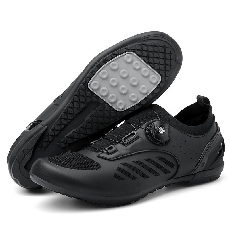 Scarpe da Ciclismo da Uomo Tomaia in Rete Senza Tacchette MTB Bici da Strada Trainer Indoor Unisex Leggere