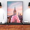Creative The Eiffel Tower Is Wearing a Pink Skirt Wall Arts Prints Fashion Pink Posters Summer Fashion Home Wall Decor