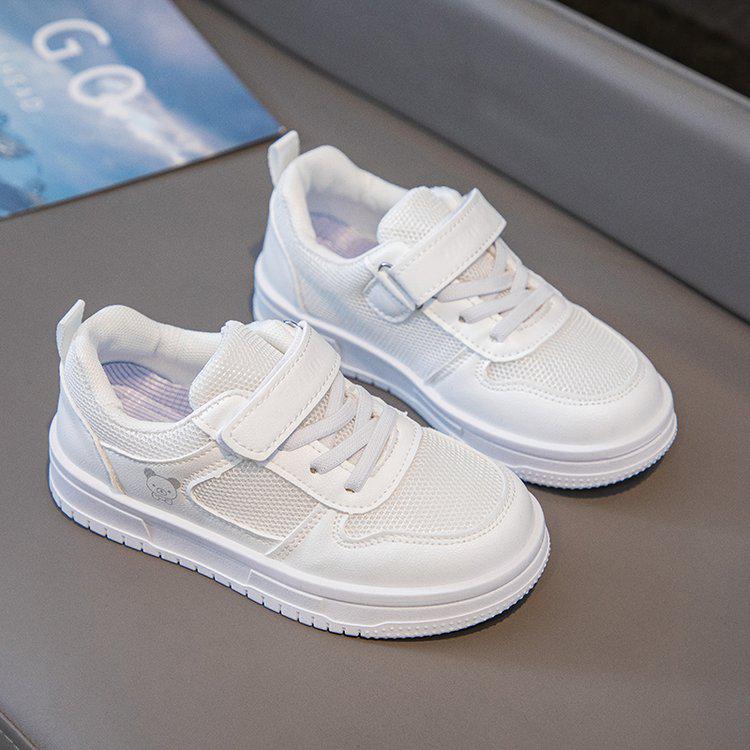 

Белые кожаные водонепроницаемые кроссовки для девочек на весну/осень 2025 года Size 32, 19.5CM