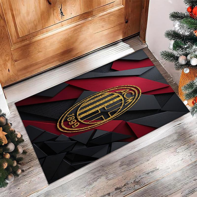 AC Milan Printed Flannel Area Rug Non Slip Soft Polyester Floor Carpet Indoor Decor Mat for Bedroom Living Room Sofa Game Room Home Decoration