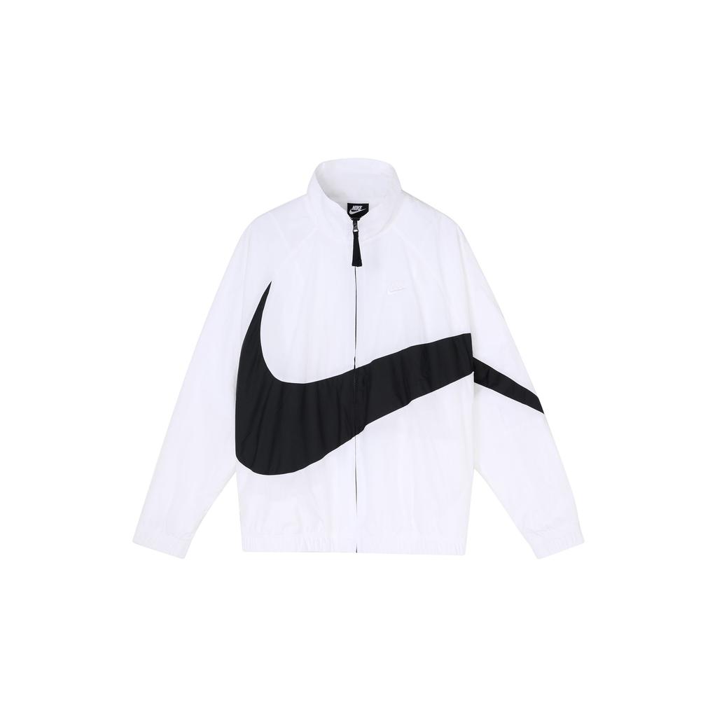 Nike Sportswear Big Swoosh Men's Loose Fit Woven Windbreaker Jacket White Black AR3133-100