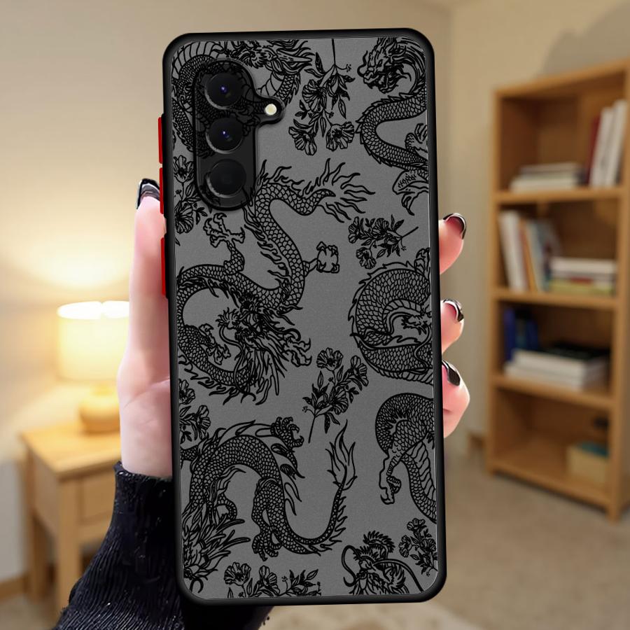 Case for Samsung Galaxy A17 A52 A14 A23 A73 A33 A34 A36 A53 A16 A15 A54 A52S A72 A35 A56 A55 Phone Cover Chinese Dragon