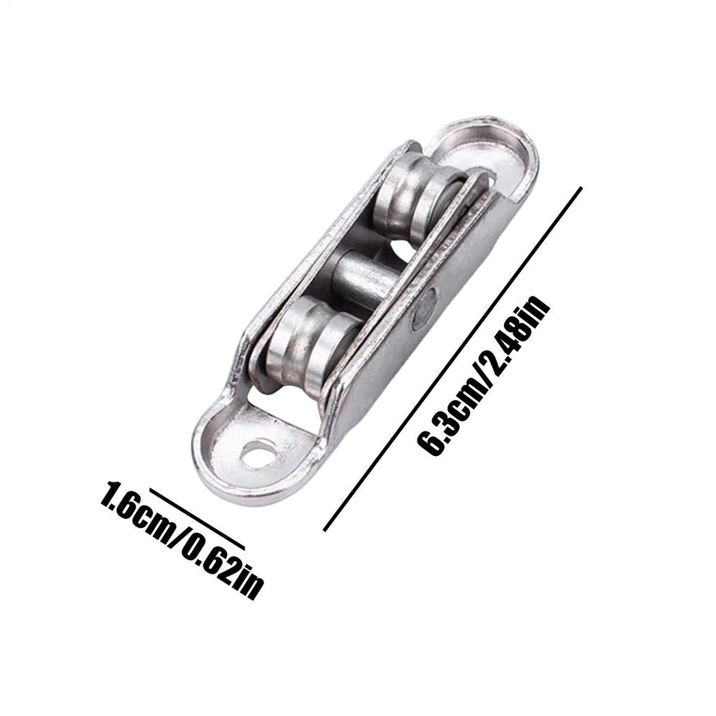 4 Pieces Sliding Window Pulley for Angle Adjustable Zinc Alloy Hardware Double Wheel Silent Roller for Kitchen Study