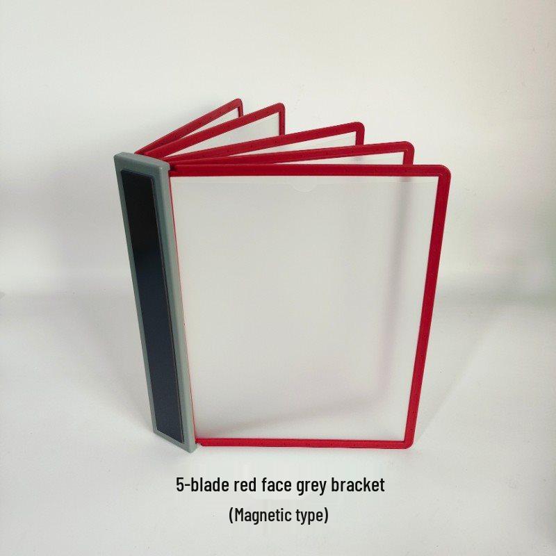 Wall-Mounted Magnetic A4 Flip Folder Document Organizer Display Stand