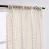 Living Room Sheer Curtain – European Embossed Pattern, Gold Foil, Semi-Blackout, Rod Pocket Window Drape, 1 Panel