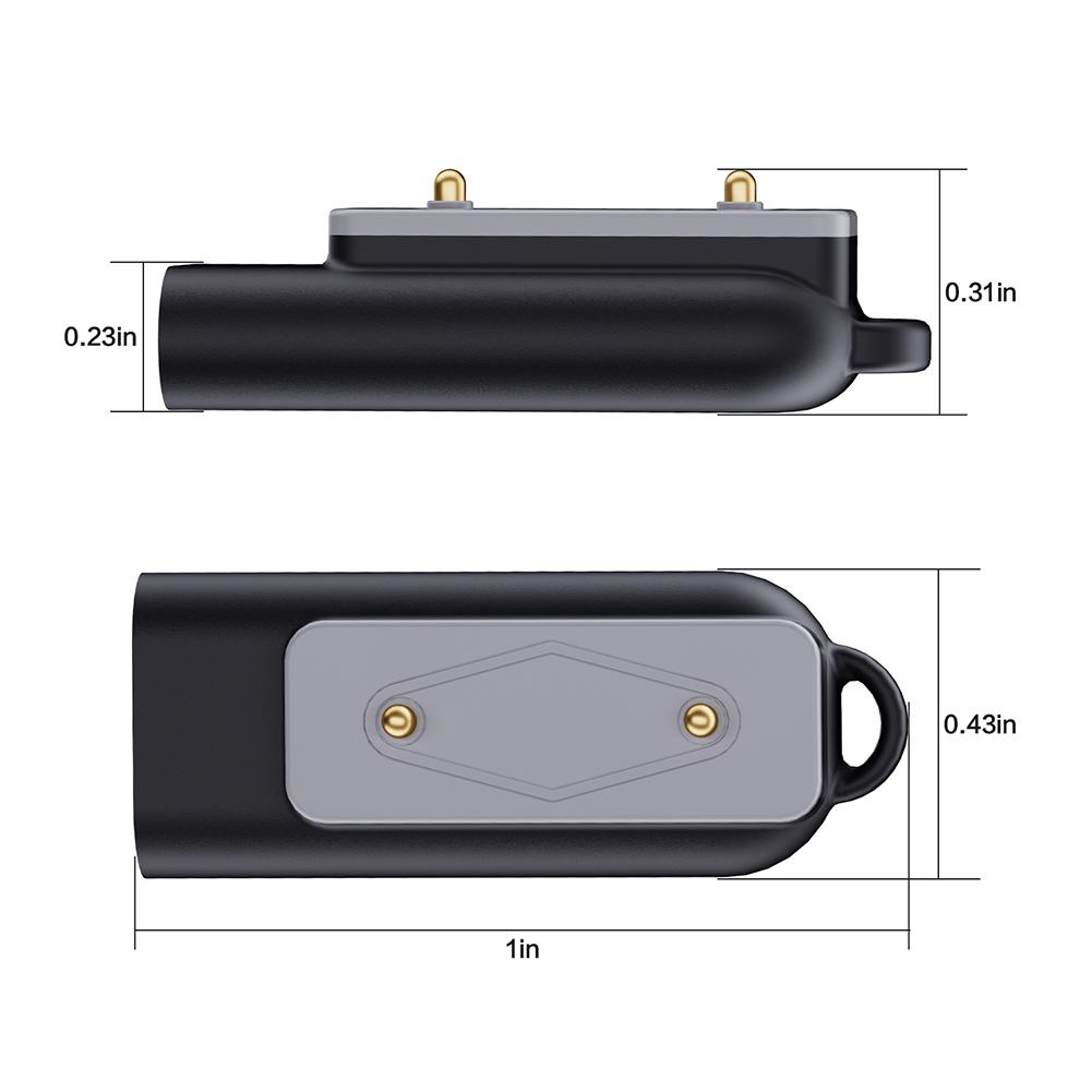 Type C Charger Adapter for Samsung Galaxy Fit3 Right Angle Charging Cable Converter Charger Adapter for Huawei Watch Fit 3/Fit 2