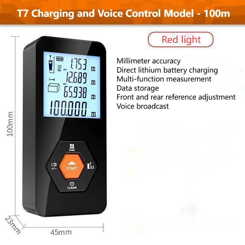 High-precision Laser Distance Meter Infrared Measuring Ruler Electronic Ruler Room Meter Handheld Distance Measuring Instrument