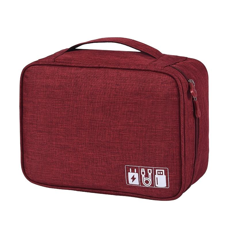 Langlebige Nylon-Mehrschicht-Tasche für Schmuck & Technik-Organizer | Fächer für Kopfhörer, Kameras, Powerbanks, Handy, Laptop, Schlankes Design