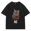 Talking Cat Pattern T-shirt Women's Fashion T-shirt Casual Short Sleeve T-shirt Women's StreetWear