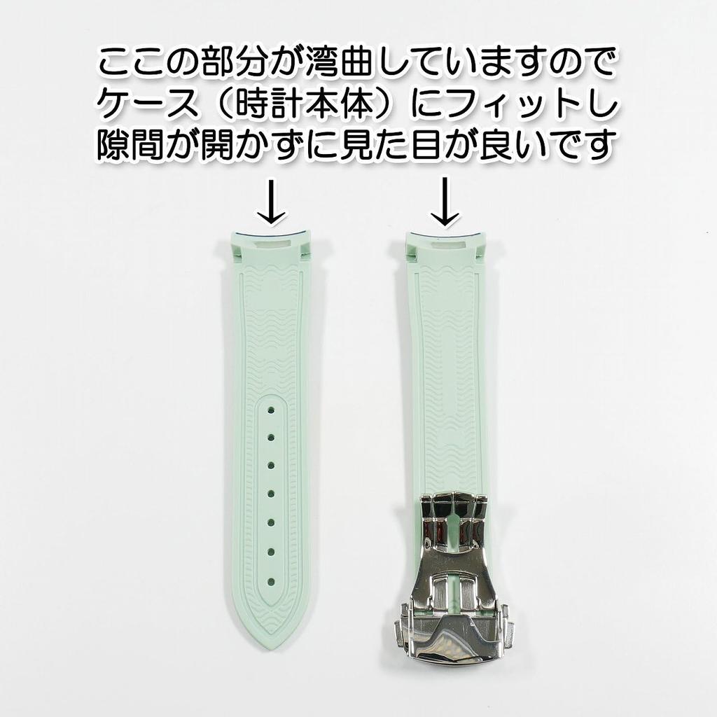 Swatch X OMEGA Rubber Strap with Light D-Buckle (Navy & Green/Earth)