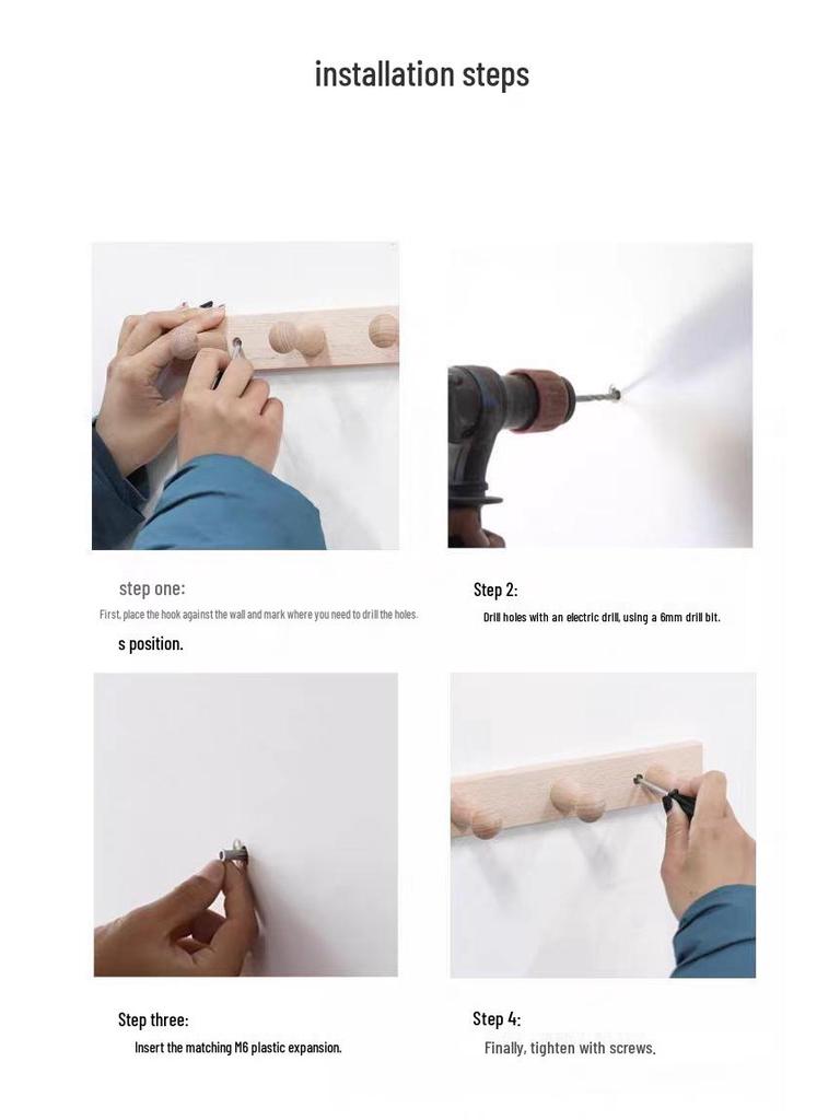 Beukenhouten Wandmontage Badkamer Kapstok