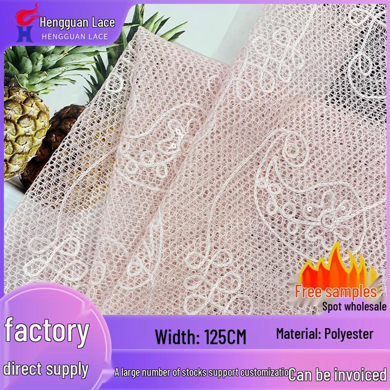 Children's Embroidered Cashew Mesh Lace Skirts and Dresses for Performance Wear