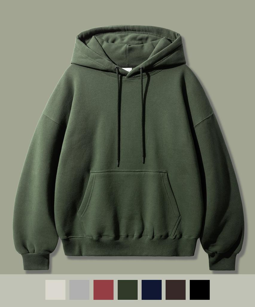 Flow Days Fleece-Lined Hoodie Dark Green Kjhd1545