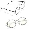 Glasses Metal Flat Glasses Versatile Wind Polygon Frame Plain Glasses Women'S Glasses Men'S