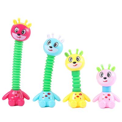 Pop Tube Giraffe Sensory Toys Stress Relief Decompression Stretched Cartoon Deer Fidget Toys For Kids Boys Girls Party Gifts