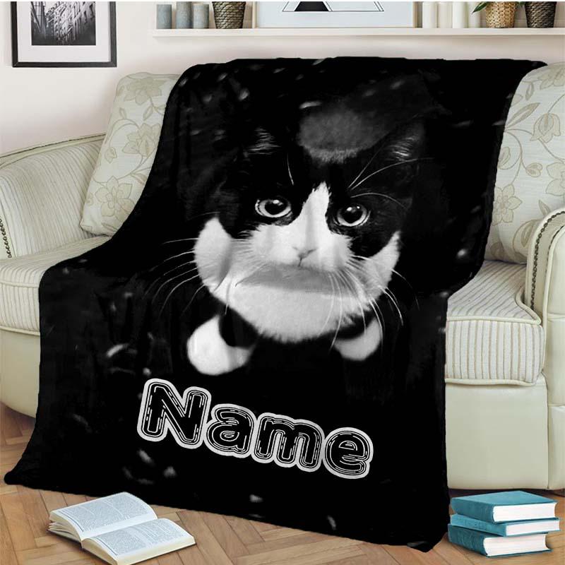 Cat Customize Your Name Blanket Warm Comfortable And Soft Blankets Are Suitable For Home Lunch Break Blanket Office Sofa Sofa Gift To Relatives And