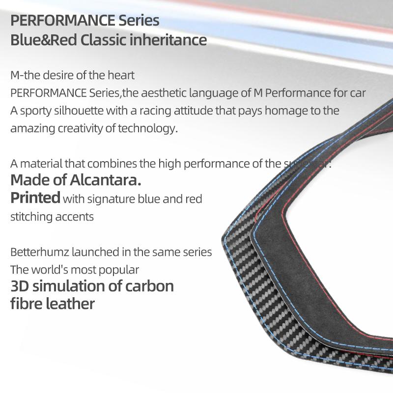 For BMW F20 2012- Made of Alcantara Car Interior Door Horn Ring Speaker Panel Trim Performance Sticker Tuning Accessories