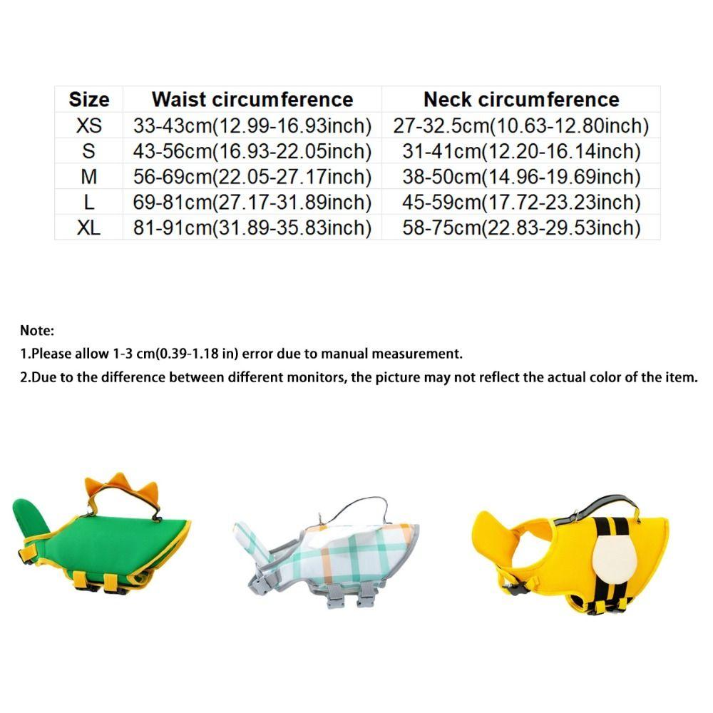 Adjustable Dog Life Jacket Cartoon Dog Swimming Suit Pet Life Vest Dog Surfing Clothes  Pool Party