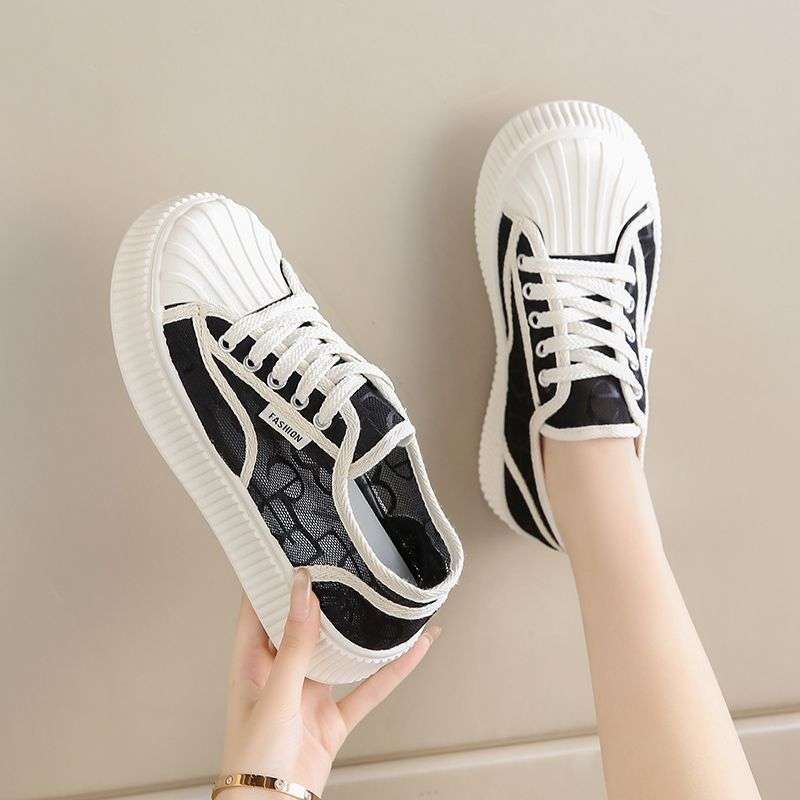 Breite Füße fette Leinenschuhe Sommer Plateau Außenbekleidung Muschelkopf Board Schuhe Einzelne Schuhe Trend