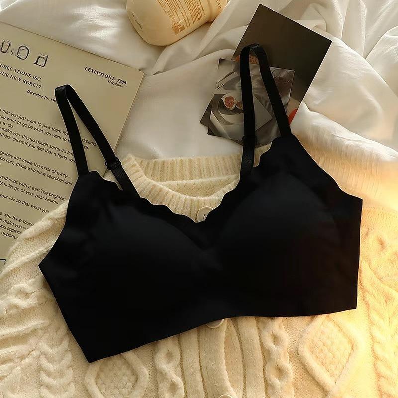 

Женский бесшовный спортивный бюстгальтер Air, дышащий, без спинки, минимизирующий для большой груди, с эффектом пуш-ап, против провисания, тонкий стиль M чёрный