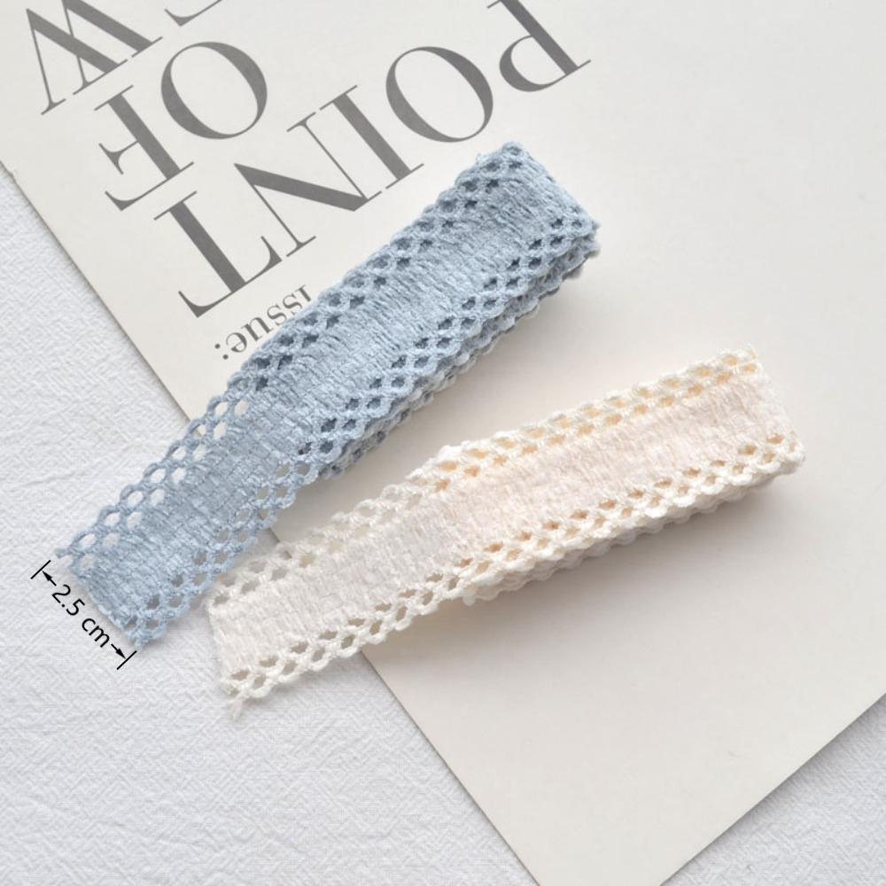 Exquisite 25MM Embroidery Lace DIY Vintage Solid Color Wrinkle Fabric Ribbon Hollow Lace Sewing Clothes Materials