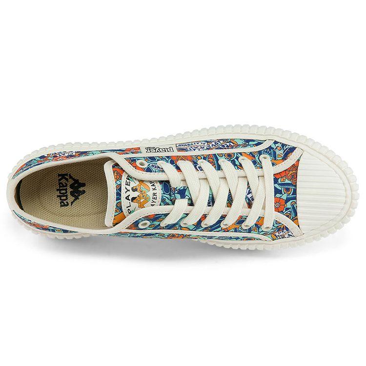 Kappa Artist Collaboration Slip-Resistant Lightweight Low-Top Canvas Shoes Unisex Sneakers White Multicolor K0BX5VS11D-3609