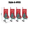 Hanging Christmas Santa Claus Snowman Decorative Gift Socks Christmas Tree Ornaments Scene Setup Cute Christmas Candy Gift Bag