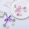 Bowknot Plush Ball Hanging Pendant Portable Y2K Hanging Lanyard Sweet Cool Phone Strap Bag Decoration for Girls Women