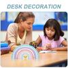 Geometric Shape Teacher's Day Pencil Holder 5 Slots Decorative Pen Holder  Graduation Season