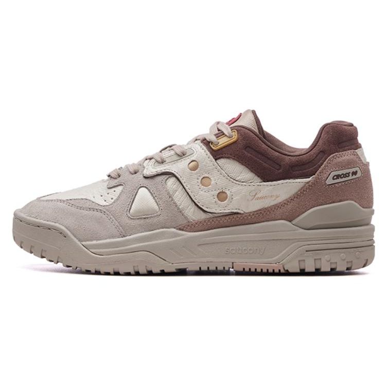 SAUCONY Cross 90 Retro Slip Resistant Durable Low Top Sneakers Unisex Sneakers Brown S79035-13(S-BOX)