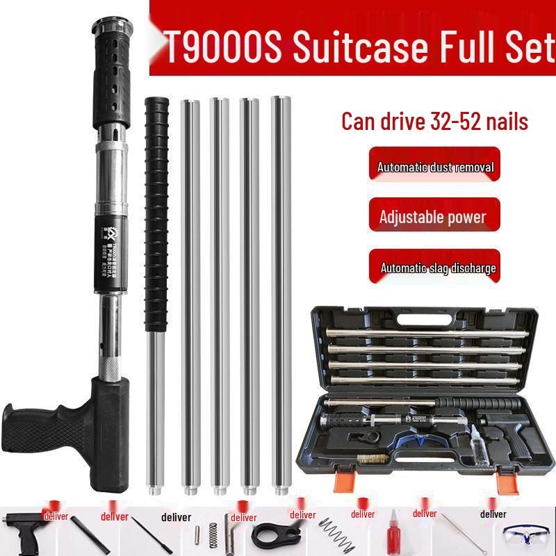 Multi-Function Silent Nail Gun for Woodworking and Cement with Adjustable Settings