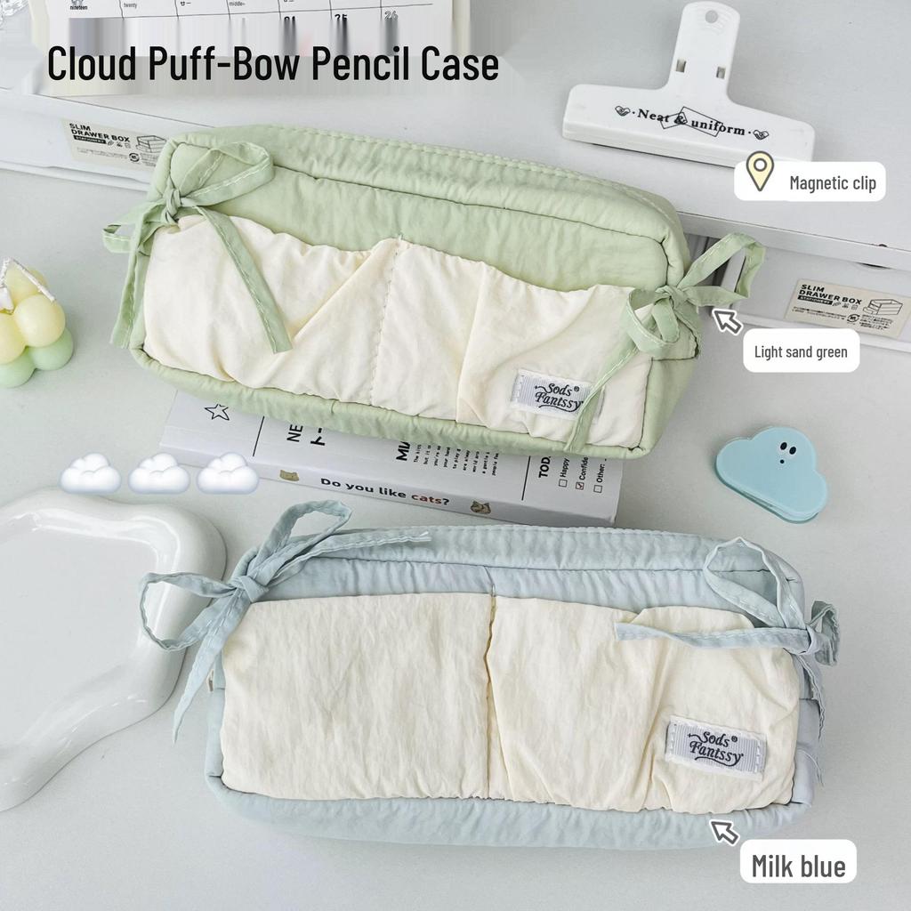 Wysokopojemnikowy piórnik Cloud Bow: Stylowy organizer na artykuły papiernicze dla studentów