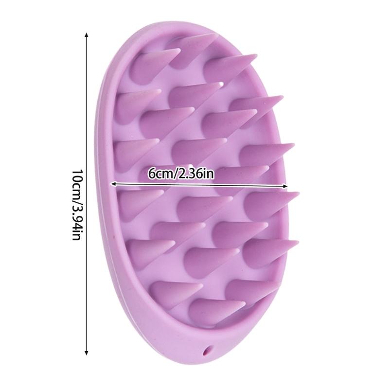 Hair Washing Brushes Silicone Scalp Massager Oval Design with Soft Bristles Scrubber Brushes for Different Hair Type