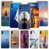 Sailing Boat Phone Case For iPhone 17 Air 16 15 Plus 11 14 Pro Max 13 Mini 12 7 8 + SE Pattern Art Customized Cover 17 Air 16 15
