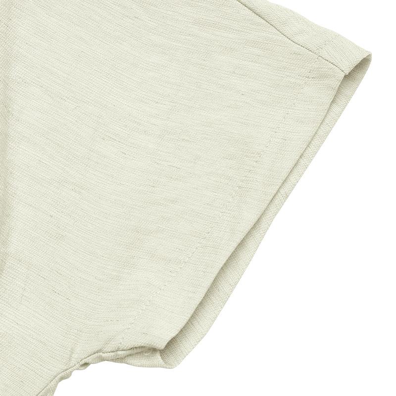 JKASHDK Women's Fashion Summer Spring Solid Color Print Short Sleeve V-Neck High Waist Casual Dresses