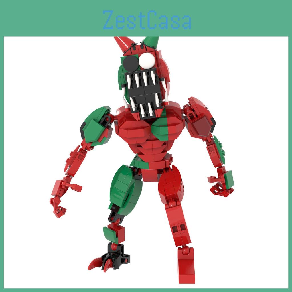 Red Green Monster Assembly Building Block For Kids Diy Creative Toy Gift For Children