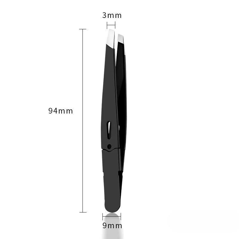 1Pc Eyebrow Tweezer Colorful Hair Beauty Fine Hair Puller Stainless Steel Slanted Eye Brow Clips Removal Makeup Tools Orange New