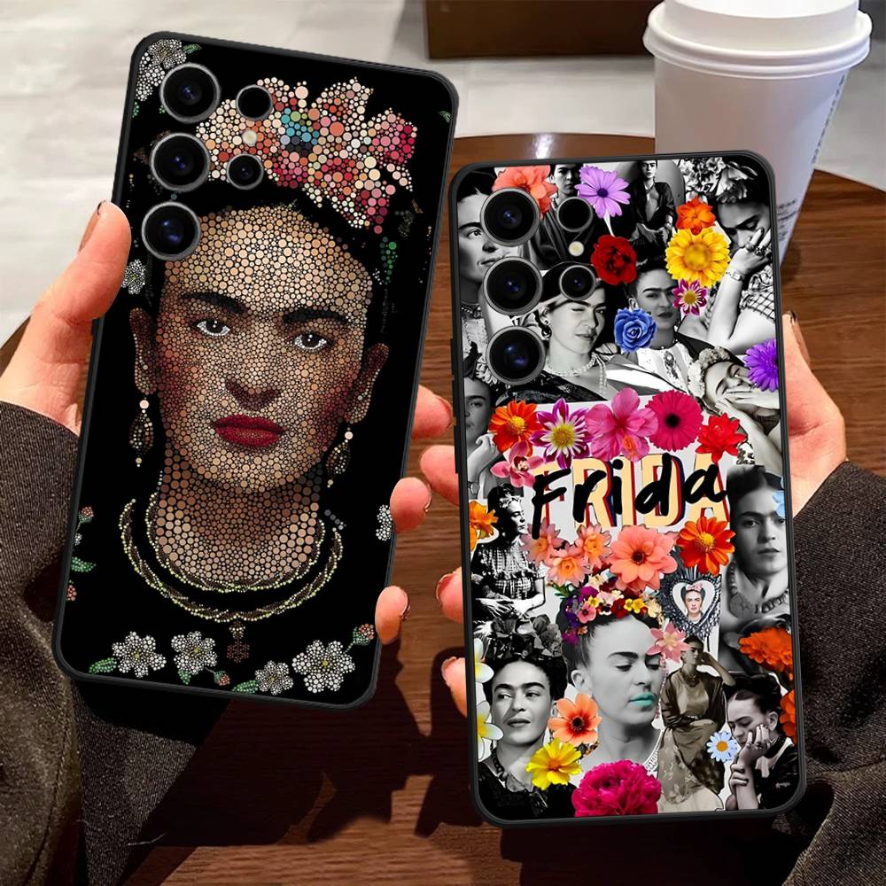 Fashion F-Frida K-KahlosS Case For Samsung Galaxy Case S25 S23 S22 S21 S30 S20 S10 Ultra Plus FE TPU Soft Cover