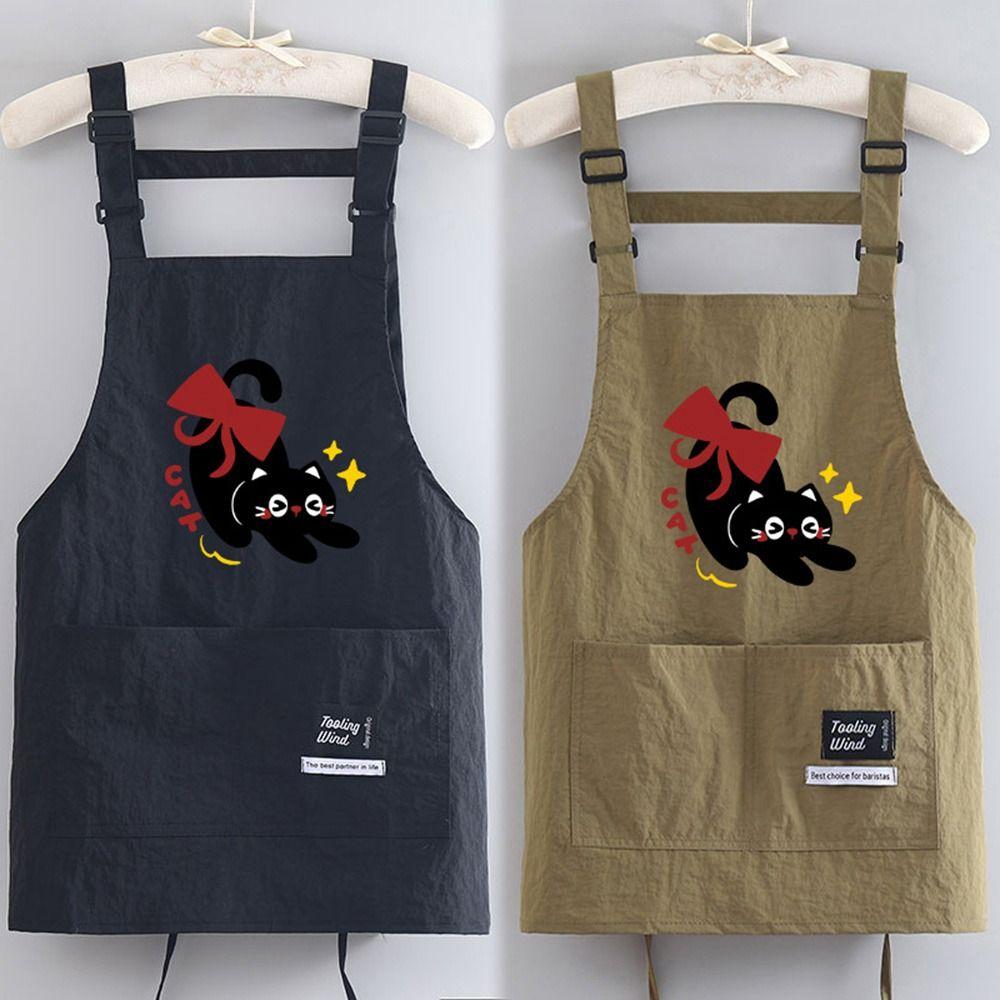 Adjustable Kitchen Apron Cartoon Cooking Smock Cute Catering Work Clothes for Home Kitchen