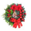 Christmas Wreath Front Door Xmas Garland with Bow Ribbon Berry Flower Decor Indoor Outdoor Winter Decoration