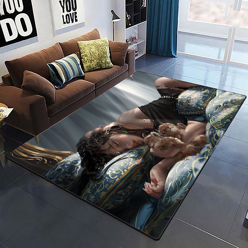 Ghostblade-Druck, kreatives Muster, rutschfester Teppich, Camping-Kissen, Fußmatte, Spielbereich, Teppich, Anime-Raumdekoration, Kawaii-Teppich, Yoga-Matte