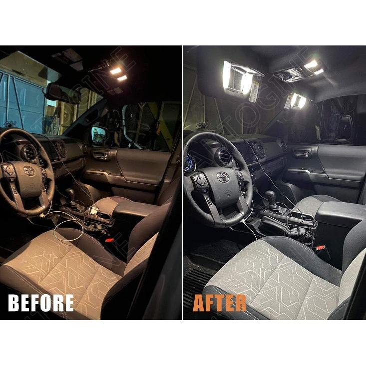 Super Bright 6000K White LED Interior Light Kit Package for 2016 2017 2018     Toyota Tacoma + Tall Tool