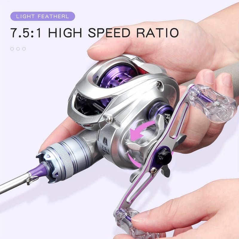 Long-distance Casting Lure Water Drop Wheel  Metal Gapless Fishing Reel High-speed Ratio Outdoor Fishing Tool Suitable for Saltwater and Freshwater
