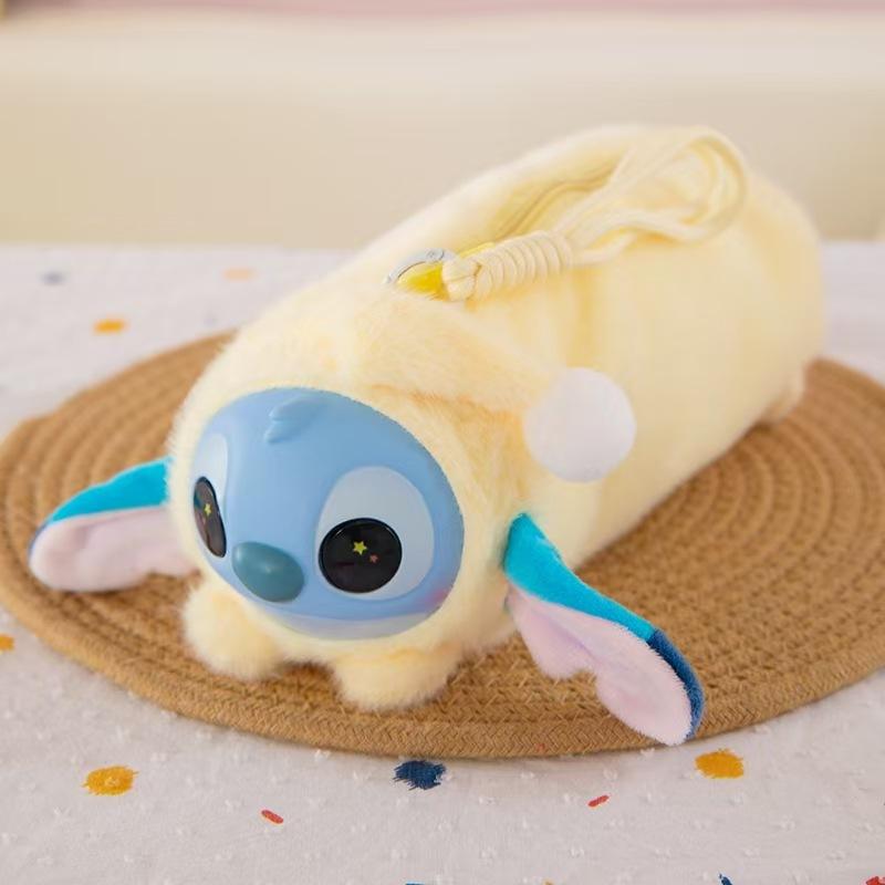 

Latest Vinyl Stitch ugly cute Doll Pencil Case Stitch Funny Cartoon Large Capacity Student Backpack Kindergarten Bag Child Present
